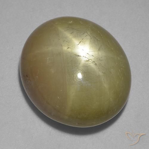 9,17 ctw natürlicher gold-gelb Sternsaphir, Oval, Lichtundurchlässig