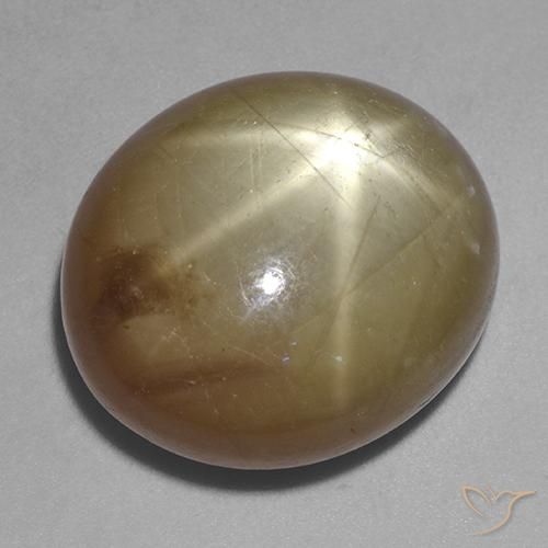 9,17 ctw natürlicher Orangenes Gold Sternsaphir, Oval, Lichtundurchlässig