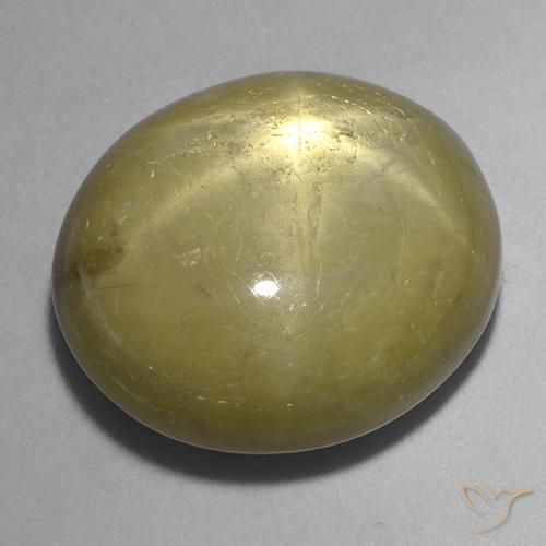 30.19ct Natürlicher gold-gelb Sternsaphir, Oval, Lichtundurchlässig