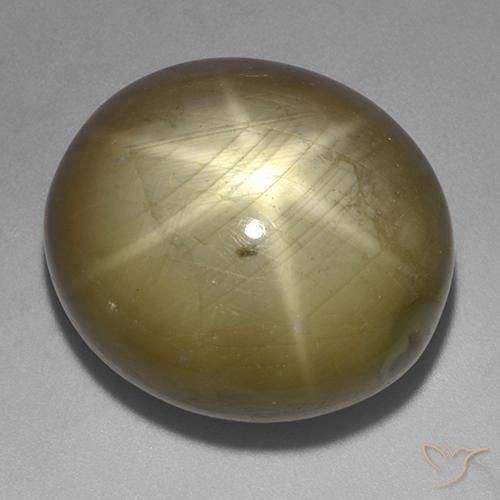 76.37ct Natürlicher Golden Sternsaphir, Oval, Lichtundurchlässig