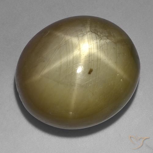9,17 ctw natürlicher Golden Sternsaphir, Oval, Lichtundurchlässig