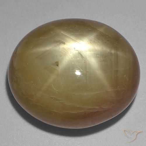 58.57ct Natürlicher Orangenes Gold Sternsaphir, Oval, Lichtundurchlässig