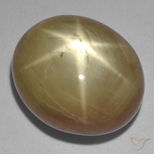 9,17 ctw natürlicher Orangenes Gold Sternsaphir, Oval, Lichtundurchlässig
