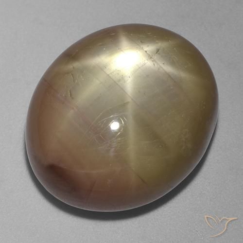 9,17 ctw natürlicher Orangenes Gold Sternsaphir, Oval, Lichtundurchlässig