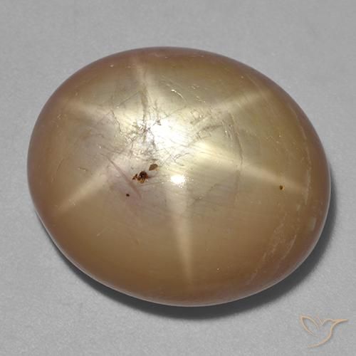 9,17 ctw natürlicher Orangenes Gold Sternsaphir, Oval, Lichtundurchlässig