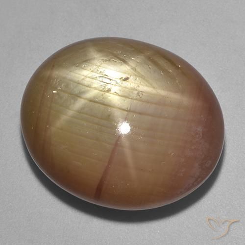 9,17 ctw natürlicher Orangenes Gold Sternsaphir, Oval, Lichtundurchlässig