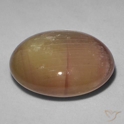 9,17 ctw natürlicher Orangenes Gold Sternsaphir, Oval, Lichtundurchlässig