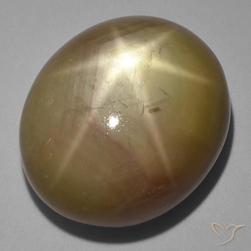 9,17 ctw natürlicher Orangenes Gold Sternsaphir, Oval, Lichtundurchlässig