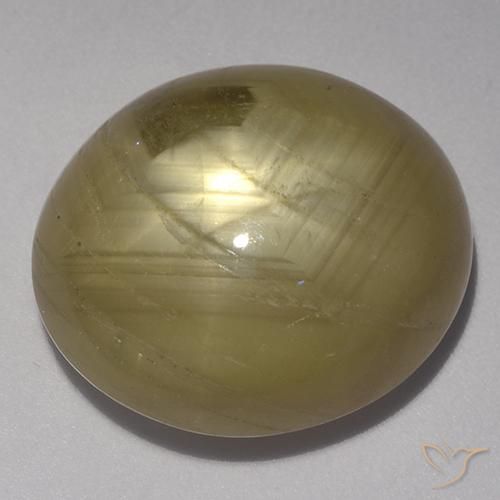 9,17 ctw natürlicher gold-gelb Sternsaphir, Oval, Lichtundurchlässig