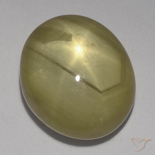 9,17 ctw natürlicher Mittelgelb Sternsaphir, Oval, Lichtundurchlässig