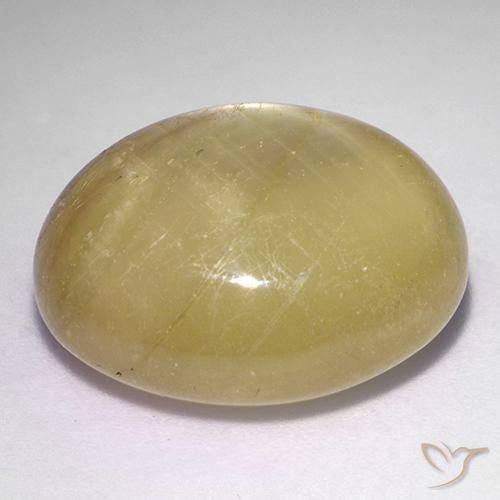 9,17 ctw natürlicher Mittelgelb Sternsaphir, Oval, Lichtundurchlässig