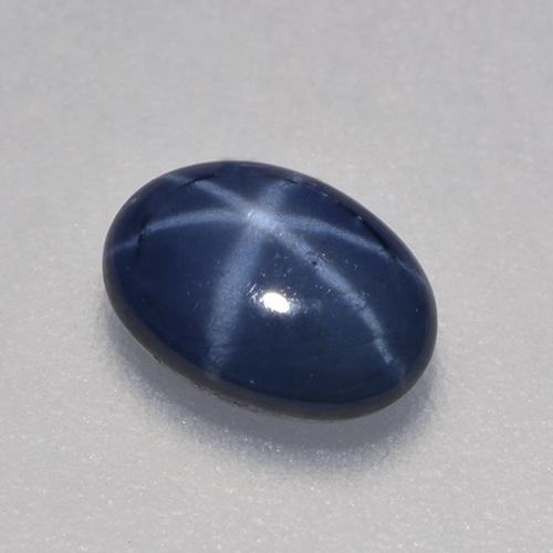 0,96 ctw natürlicher blauer Stern-Saphir, Oval Schliff, Lichtdurchlässig