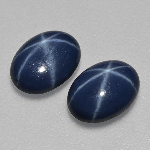 1.89 ct natürliche Mitternachtsblau Sternsaphir-Edelsteine, Oval Schliff, Lichtdurchlässig