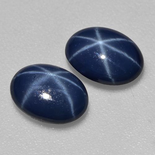1.89 ct natürliche Mitternachtsblau Sternsaphir-Edelsteine, Oval Schliff, Lichtdurchlässig