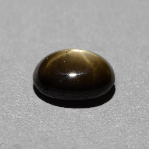 9,17 ctw natürlicher Schwarz Sternsaphir, Oval Schliff, Lichtundurchlässig