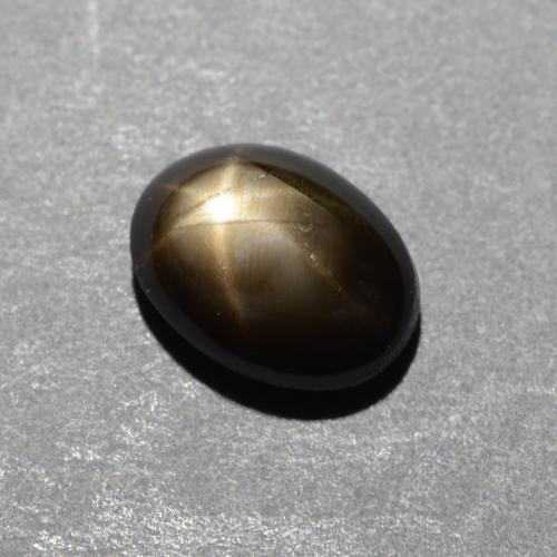 1,12 ctw natürlicher schwarzer Stern-Saphir, Oval Schliff, Lichtundurchlässig