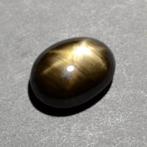 1,16 ctw natürlicher schwarzer Stern-Saphir, Oval Schliff, Lichtundurchlässig