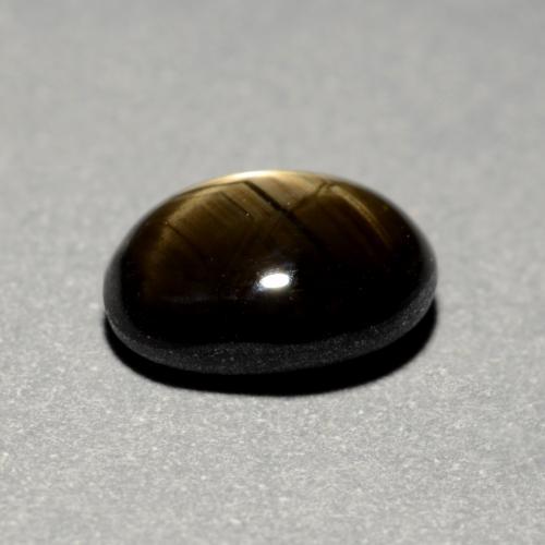 1,16 ctw natürlicher schwarzer Stern-Saphir, Oval Schliff, Lichtundurchlässig