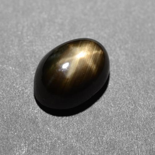 9,17 ctw natürlicher Schwarz Sternsaphir, Oval Schliff, Lichtundurchlässig