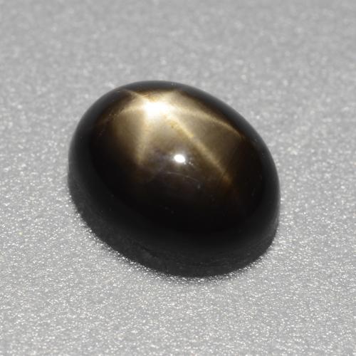 1,49 ctw natürlicher schwarzer Stern-Saphir, Oval Schliff, Lichtundurchlässig