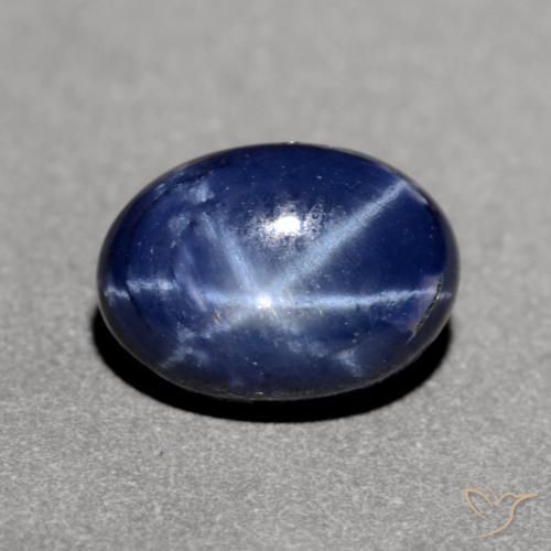 9,17 ctw natürlicher tiefblau Sternsaphir, Oval, Lichtundurchlässig
