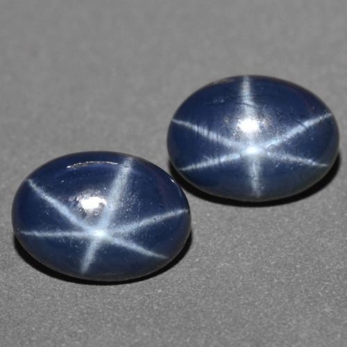 2,41 ct natürliche blauer Stern-Saphir-Edelsteine, Oval Schliff, Lichtundurchlässig