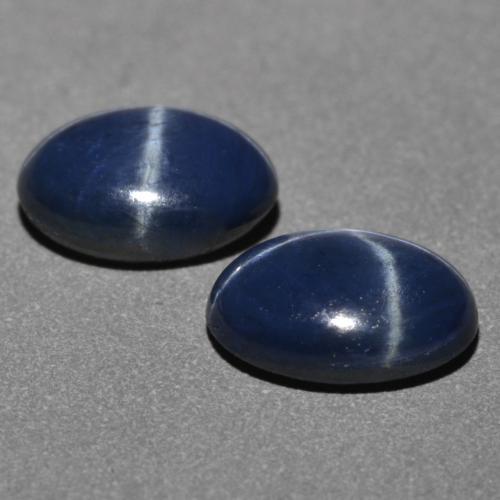 2,41 ct natürliche blauer Stern-Saphir-Edelsteine, Oval Schliff, Lichtundurchlässig