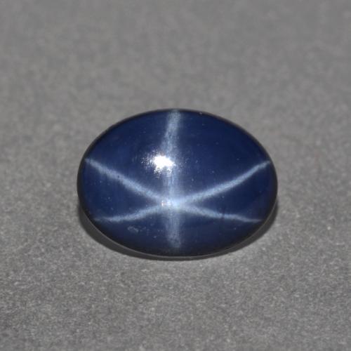 0,89 ctw natürlicher blauer Stern-Saphir, Oval Schliff, Lichtundurchlässig