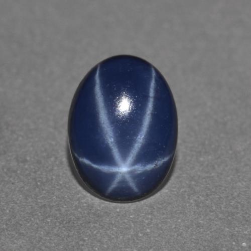 0,89 ctw natürlicher blauer Stern-Saphir, Oval Schliff, Lichtundurchlässig