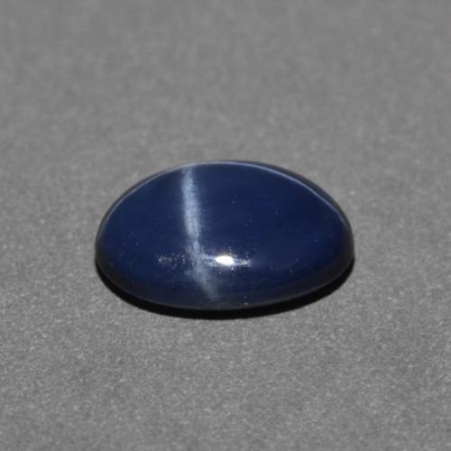 0,89 ctw natürlicher blauer Stern-Saphir, Oval Schliff, Lichtundurchlässig