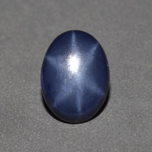 0,90 ctw natürlicher blauer Stern-Saphir, Oval Schliff, Lichtundurchlässig