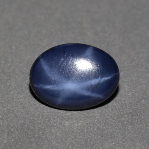 0,90 ctw natürlicher blauer Stern-Saphir, Oval Schliff, Lichtundurchlässig