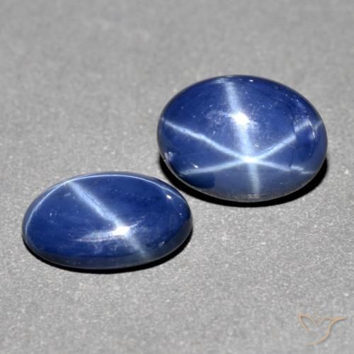 1.84 ct natürliche Navy blau Sternsaphir-Edelsteine, Oval, Lichtdurchlässig