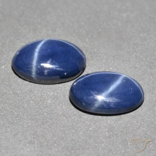 1.84 ct natürliche Navy blau Sternsaphir-Edelsteine, Oval, Lichtdurchlässig