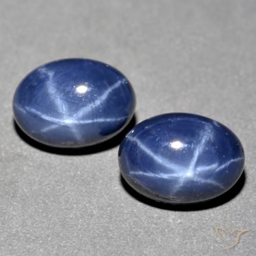 3,33 ct natürliche blauer Stern-Saphir-Edelsteine, Oval Schliff, Lichtundurchlässig