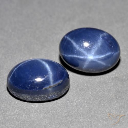 3,33 ct natürliche blauer Stern-Saphir-Edelsteine, Oval Schliff, Lichtundurchlässig
