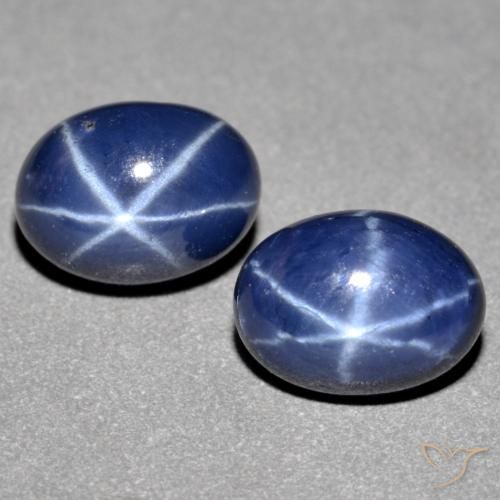 2,93 ct natürliche blauer Stern-Saphir-Edelsteine, Oval Schliff, Lichtundurchlässig