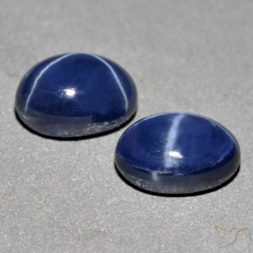 2,93 ct natürliche blauer Stern-Saphir-Edelsteine, Oval Schliff, Lichtundurchlässig