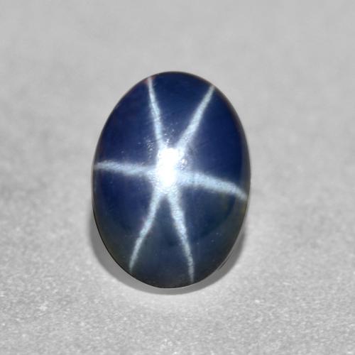 1,26 ctw natürlicher blauer Stern-Saphir, Oval Schliff, Lichtdurchlässig