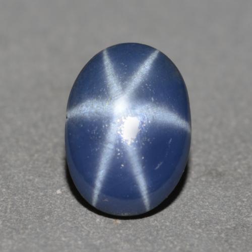 0,72 ctw natürlicher blauer Stern-Saphir, Oval Schliff, Lichtdurchlässig