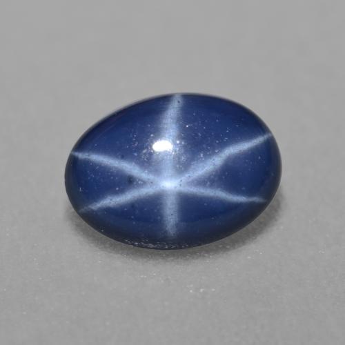 0,89 ctw natürlicher blauer Stern-Saphir, Oval Schliff, Lichtdurchlässig