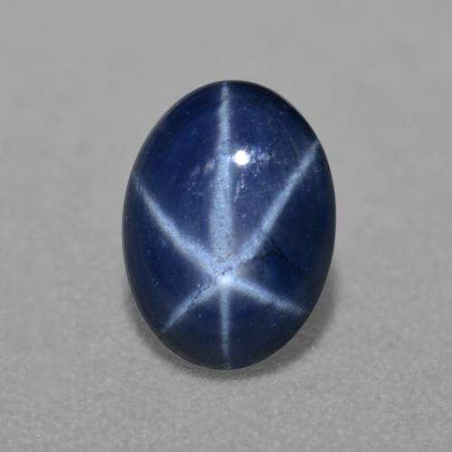 0,84 ctw natürlicher blauer Stern-Saphir, Oval Schliff, Lichtdurchlässig