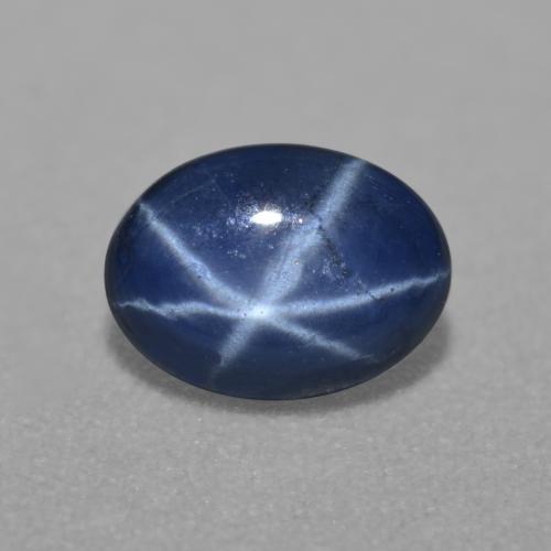0,84 ctw natürlicher blauer Stern-Saphir, Oval Schliff, Lichtdurchlässig