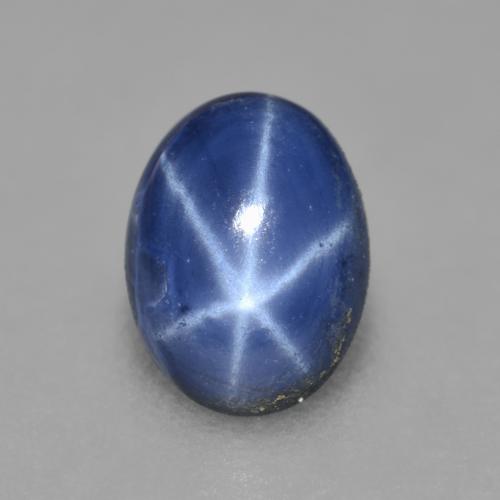 0,99 ctw natürlicher blauer Stern-Saphir, Oval Schliff, Lichtundurchlässig