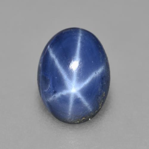 0,99 ctw natürlicher blauer Stern-Saphir, Oval Schliff, Lichtundurchlässig
