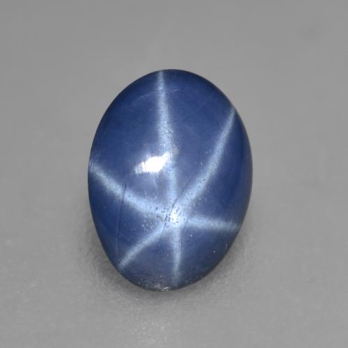 0,88 ctw natürlicher blauer Stern-Saphir, Oval Schliff, Lichtdurchlässig
