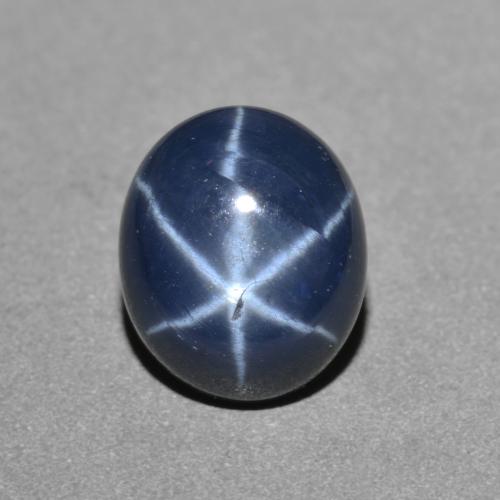 2,87 ctw natürlicher blauer Stern-Saphir, Oval Schliff, Lichtundurchlässig