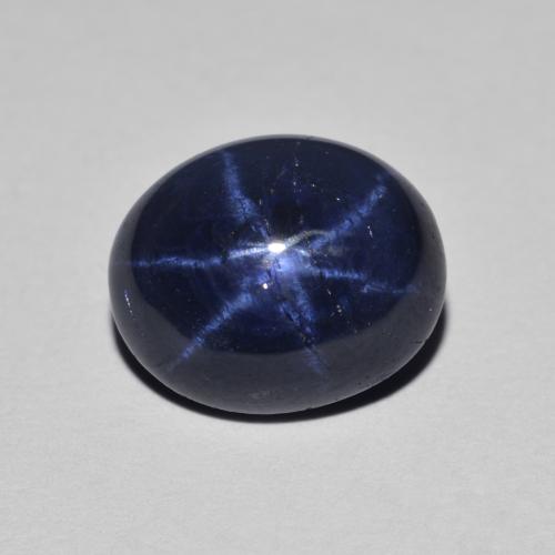 3,93 ctw natürlicher blauer Stern-Saphir, Oval Schliff, Lichtundurchlässig