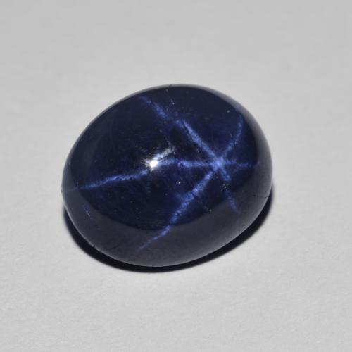 3,93 ctw natürlicher blauer Stern-Saphir, Oval Schliff, Lichtundurchlässig