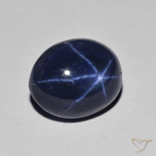 9,17 ctw natürlicher Navy blau Sternsaphir, Oval, Lichtundurchlässig